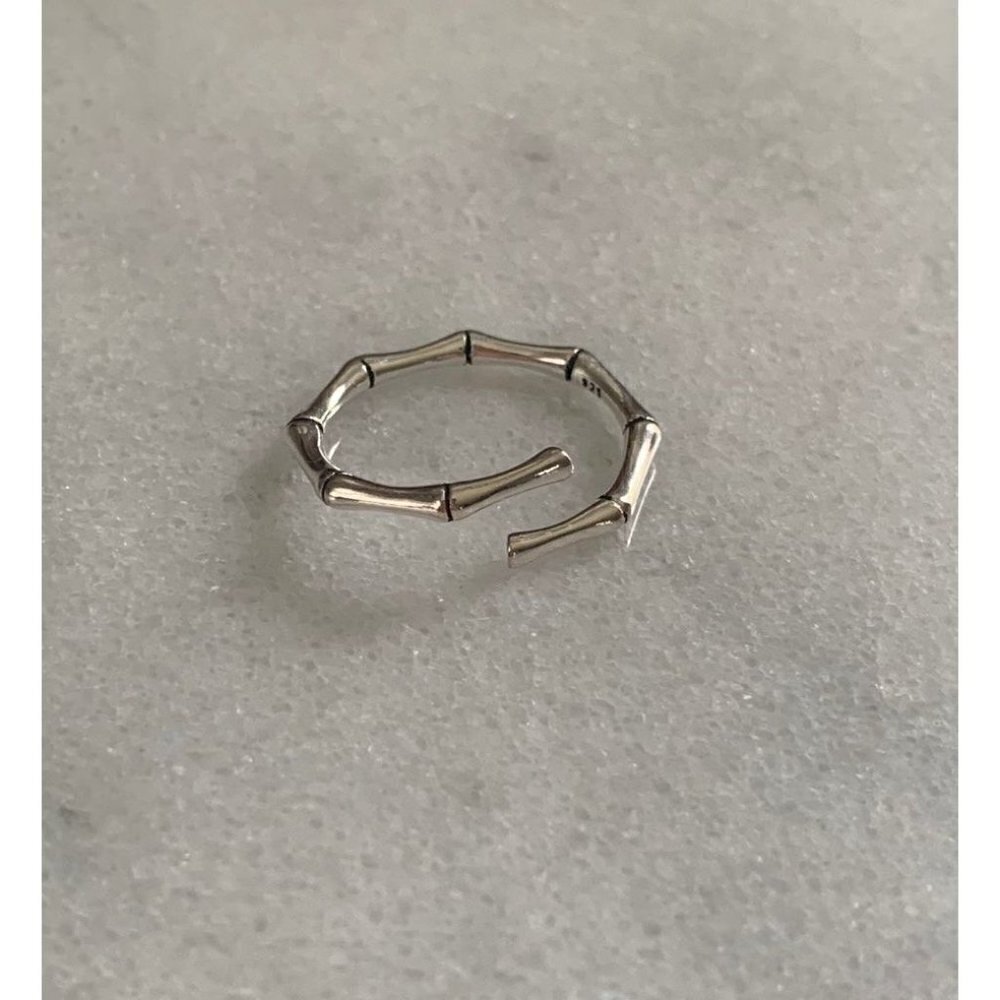 Sterling Silver Bamboo Wrap Ring Brand New - Picture 3 of 3
